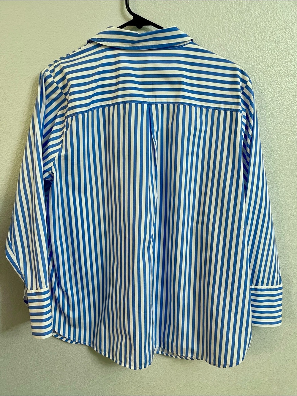 Talbots 100% Cotton Blue & White Striped Woman’s Button-Down Shirt Size 2Xp - Picture 3 of 7